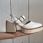 SANDALIA TACÓN BLANCO CREMA - Miniatura 2