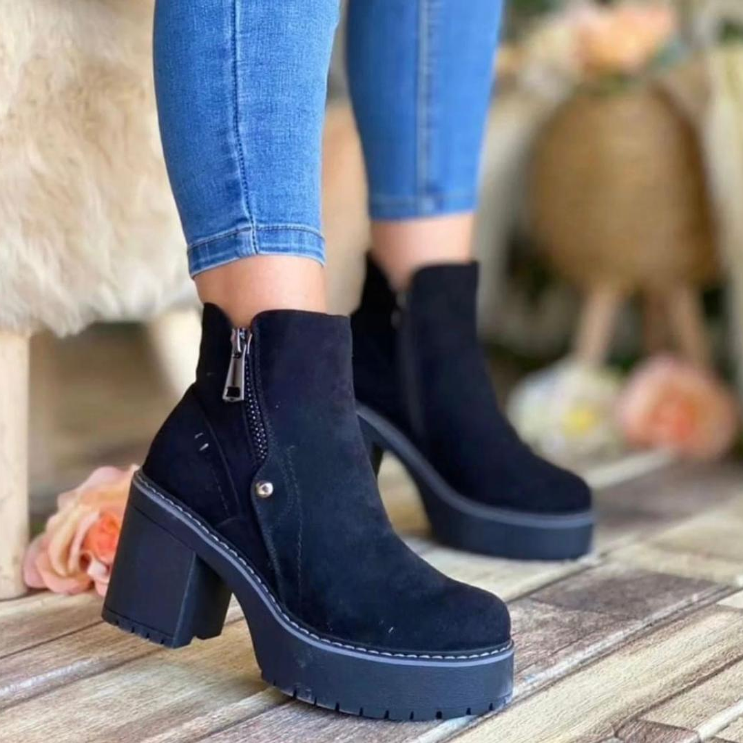 BOTIN GAMUZADO NEGRO 1