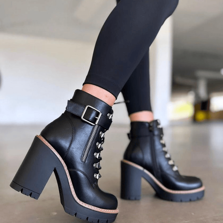 BOTIN ECO CORDONES NEGRO 1