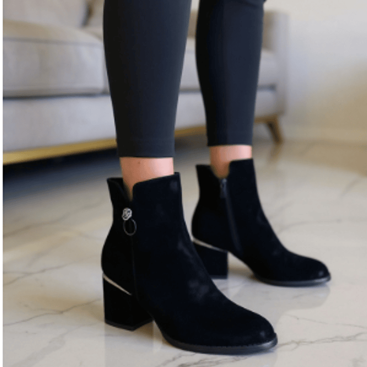 BOTIN GAMUZADO NEGRO BELLA  3