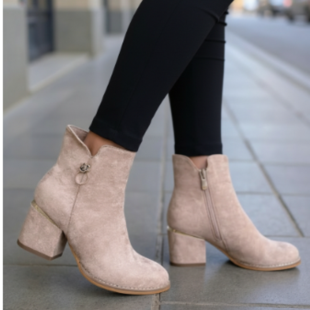 BOTIN GAMUZADO  BEIGE BELLA  5