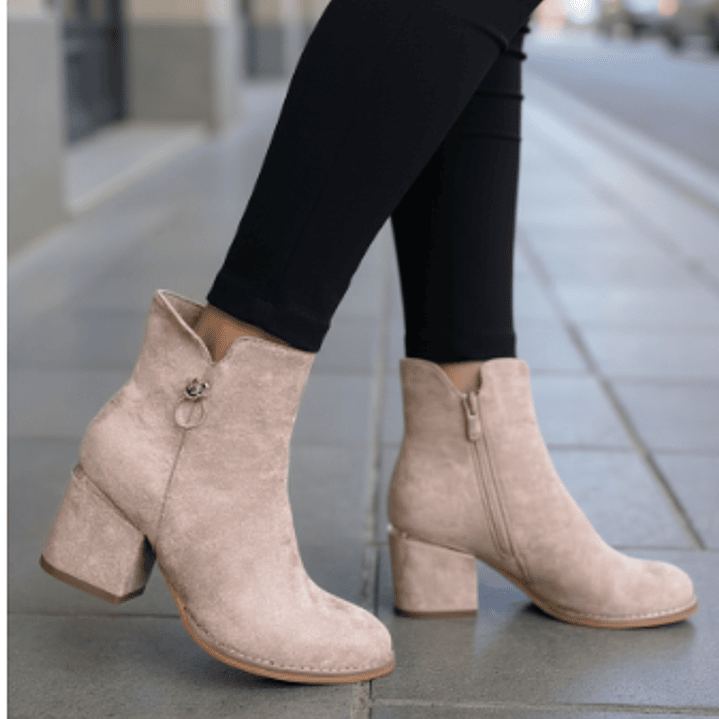 BOTIN GAMUZADO  BEIGE BELLA  5