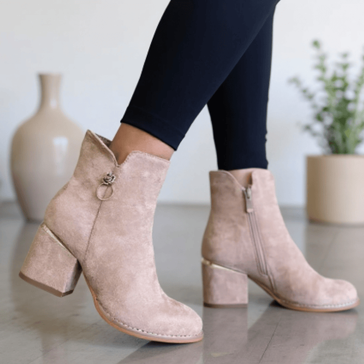 BOTIN GAMUZADO  BEIGE BELLA  1
