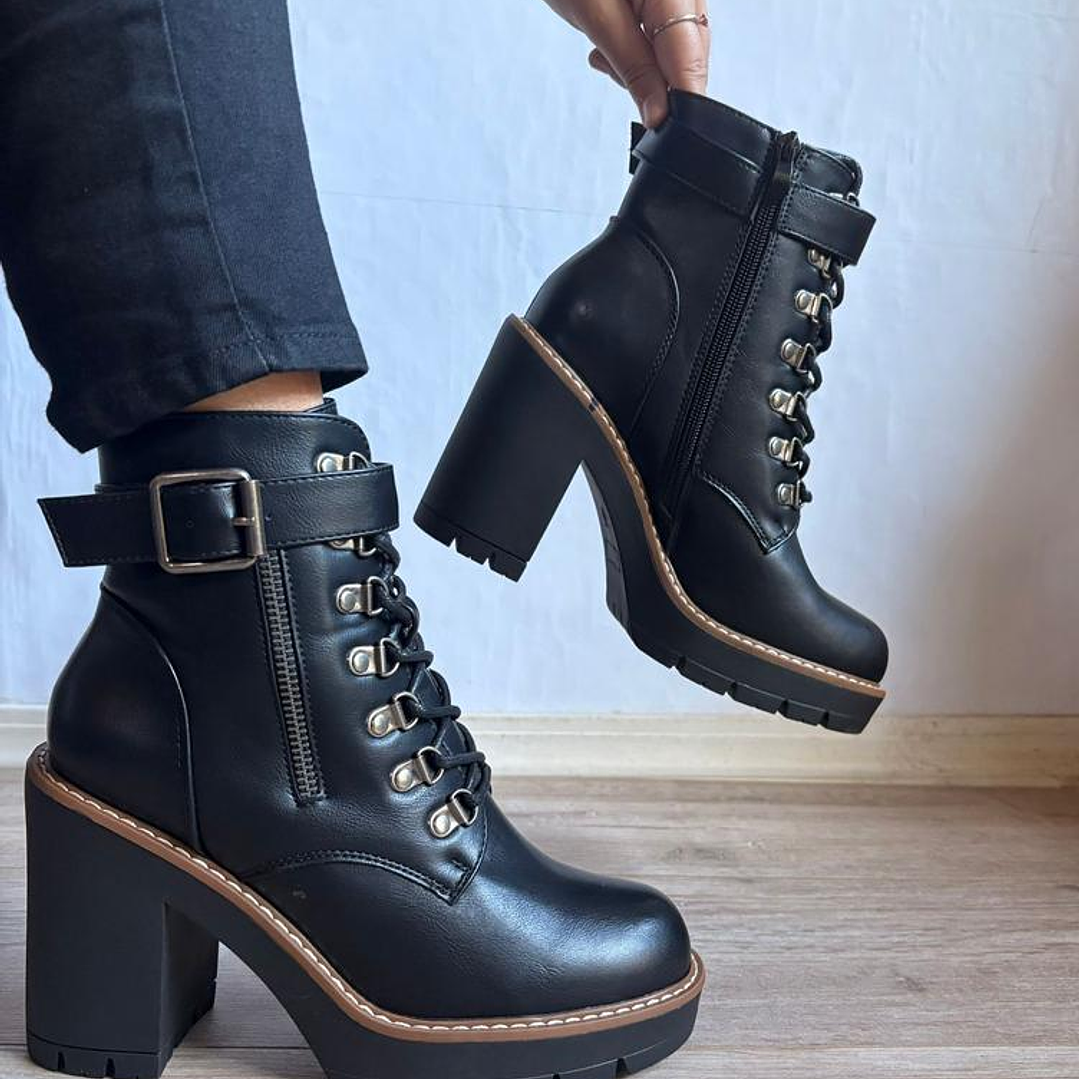 BOTIN EMMA ECO CORDONES NEGRO 1