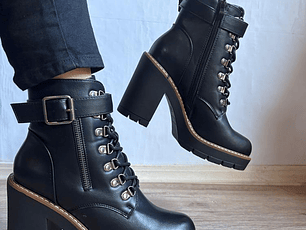 BOTIN EMMA ECO CORDONES NEGRO