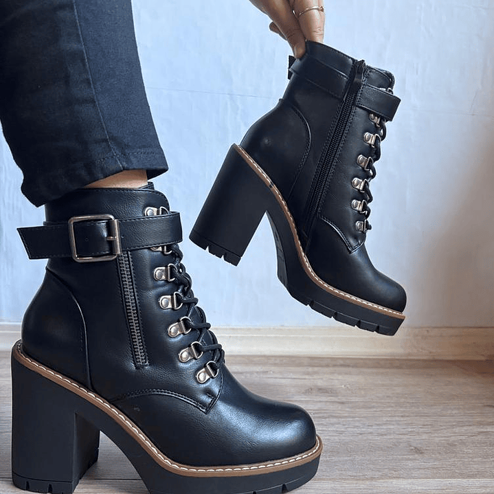 BOTIN EMMA ECO CORDONES NEGRO 1