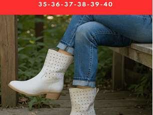 BOTA 3/4 ECOCUERO BLANCO INVIERNO