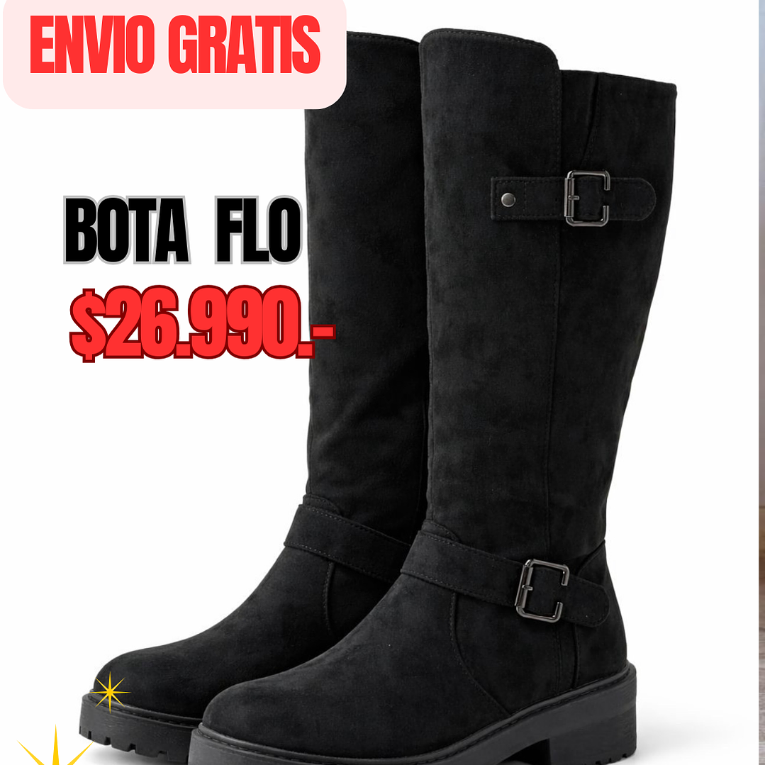 BOTA FLO NEGRO GAMUZADO 1