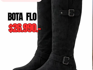BOTA FLO NEGRO GAMUZADO