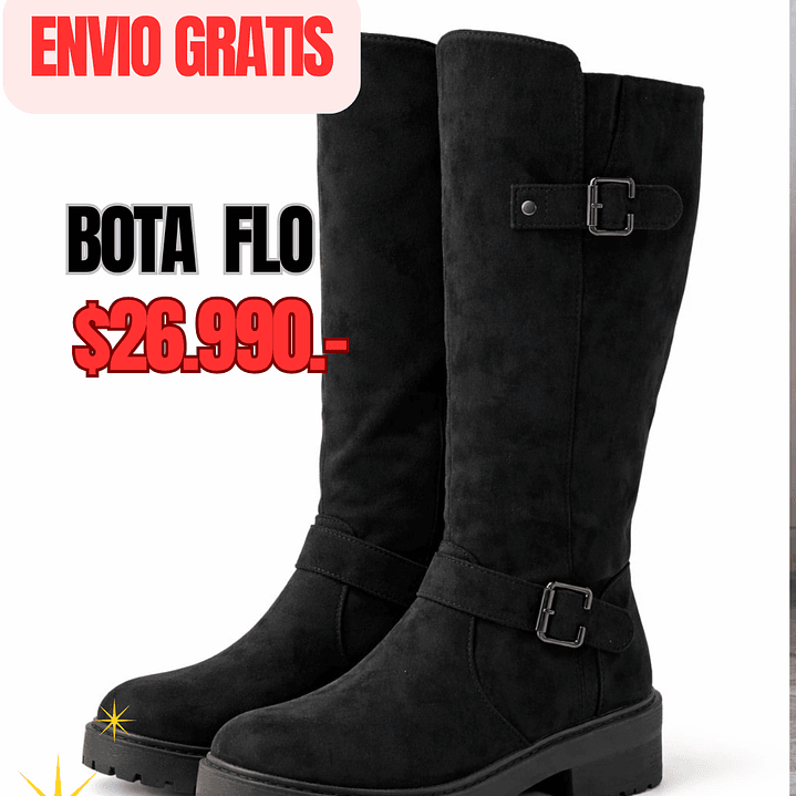 BOTA FLO NEGRO GAMUZADO 1