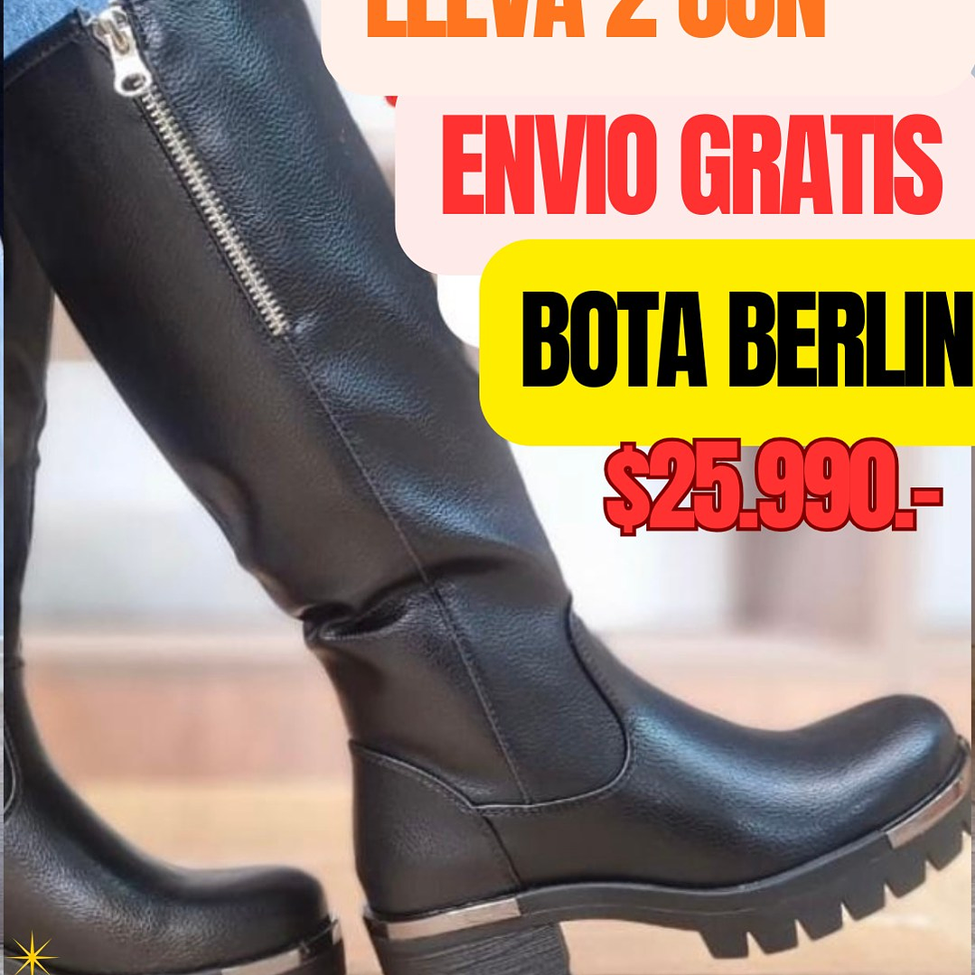 BOTA BERLIN ECOCUERO NEGRO  1