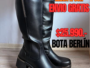 BOTA BERLIN ECOCUERO NEGRO 