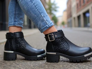 BOTIN IMPERIAL HEBILLA PRINT- REMATE SOLO TALLA 35