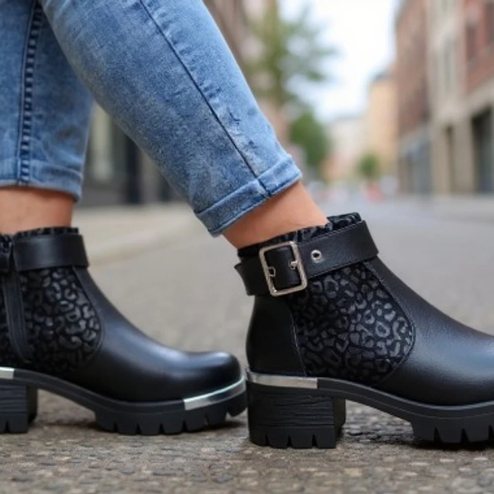 BOTIN IMPERIAL HEBILLA PRINT- REMATE SOLO TALLA 35 1