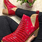 botin rojo estilo campero - Miniatura 1