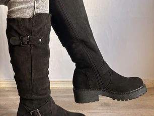 BOTA FLO NEGRO GAMUZADO