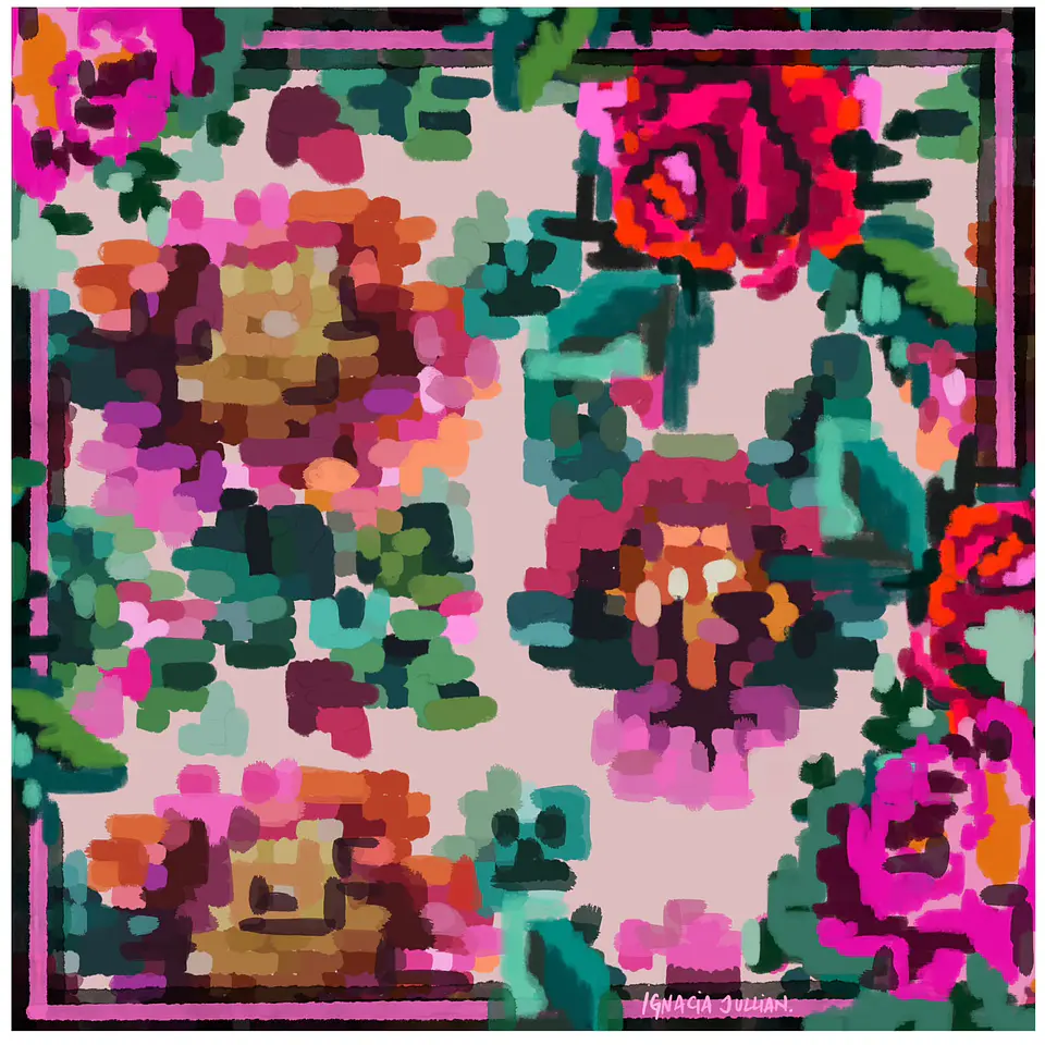 Pañuelo de Satín Pixel (70x70 cm) 2