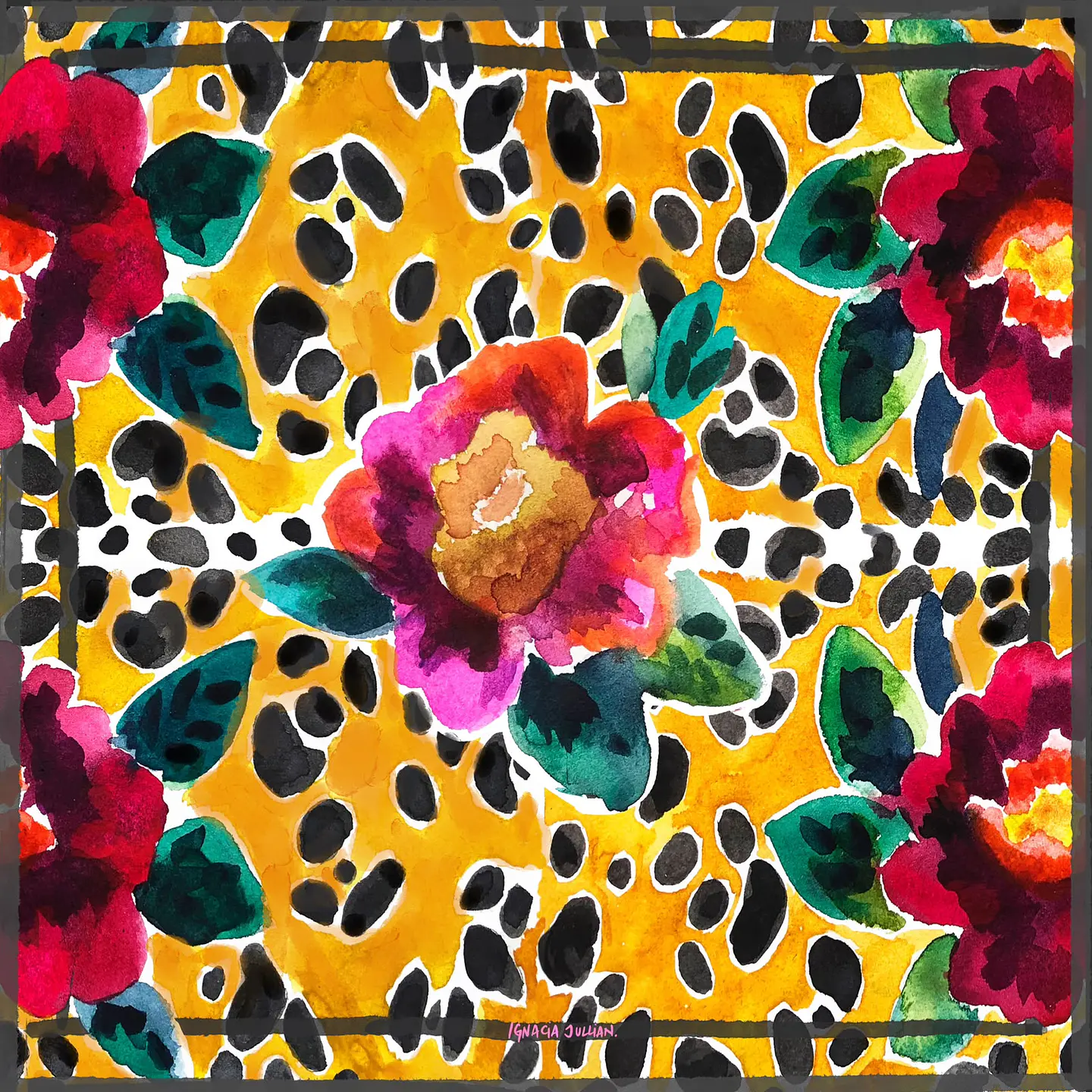 Pañuelo de Satín Animal (50x50 cm) 3