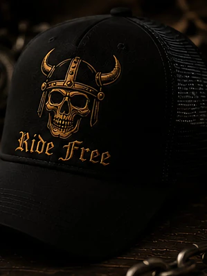 Ride Free Trucker Cap — Biker Edition