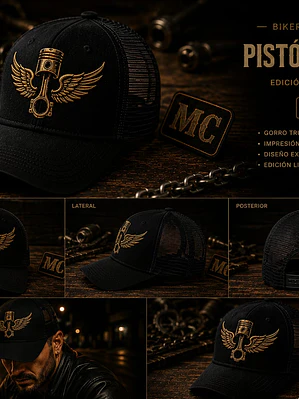 Pistón Wings Trucker Cap — Biker Edition