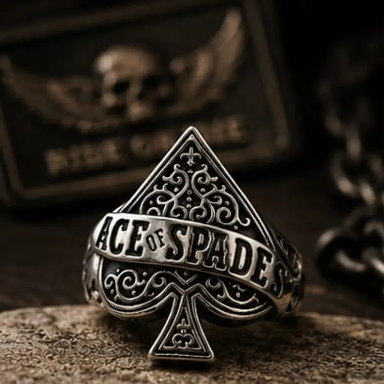 ACE OF SPADES RING— BIKER EDITION 2