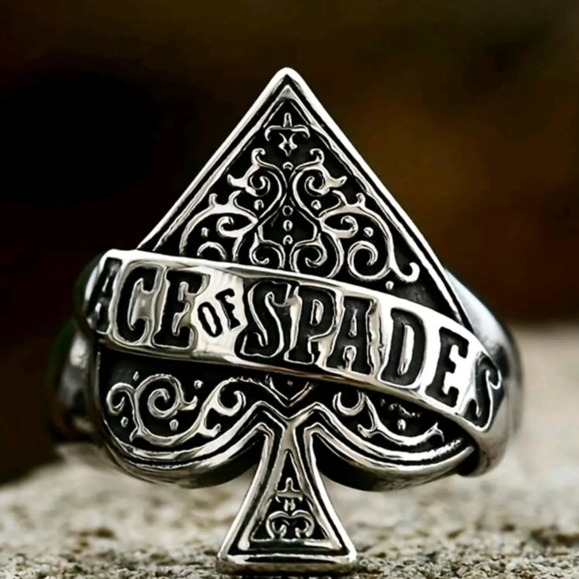 ACE OF SPADES RING— BIKER EDITION 3