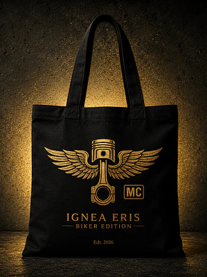 Tote Bag “Piston Wings” – Biker Edition