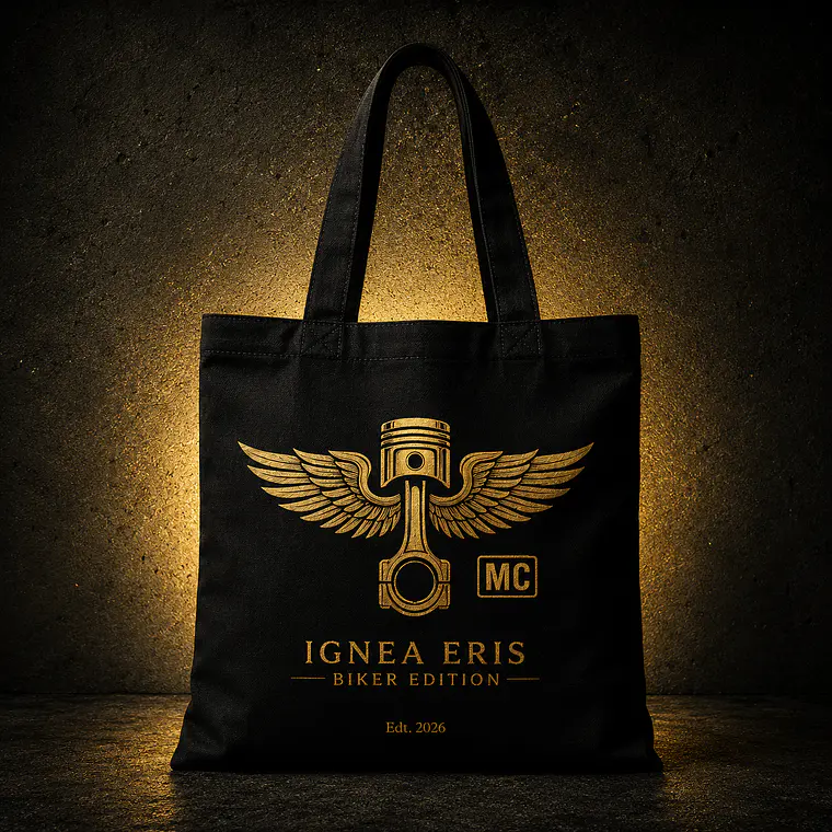 Tote Bag “Piston Wings” – Biker Edition 1