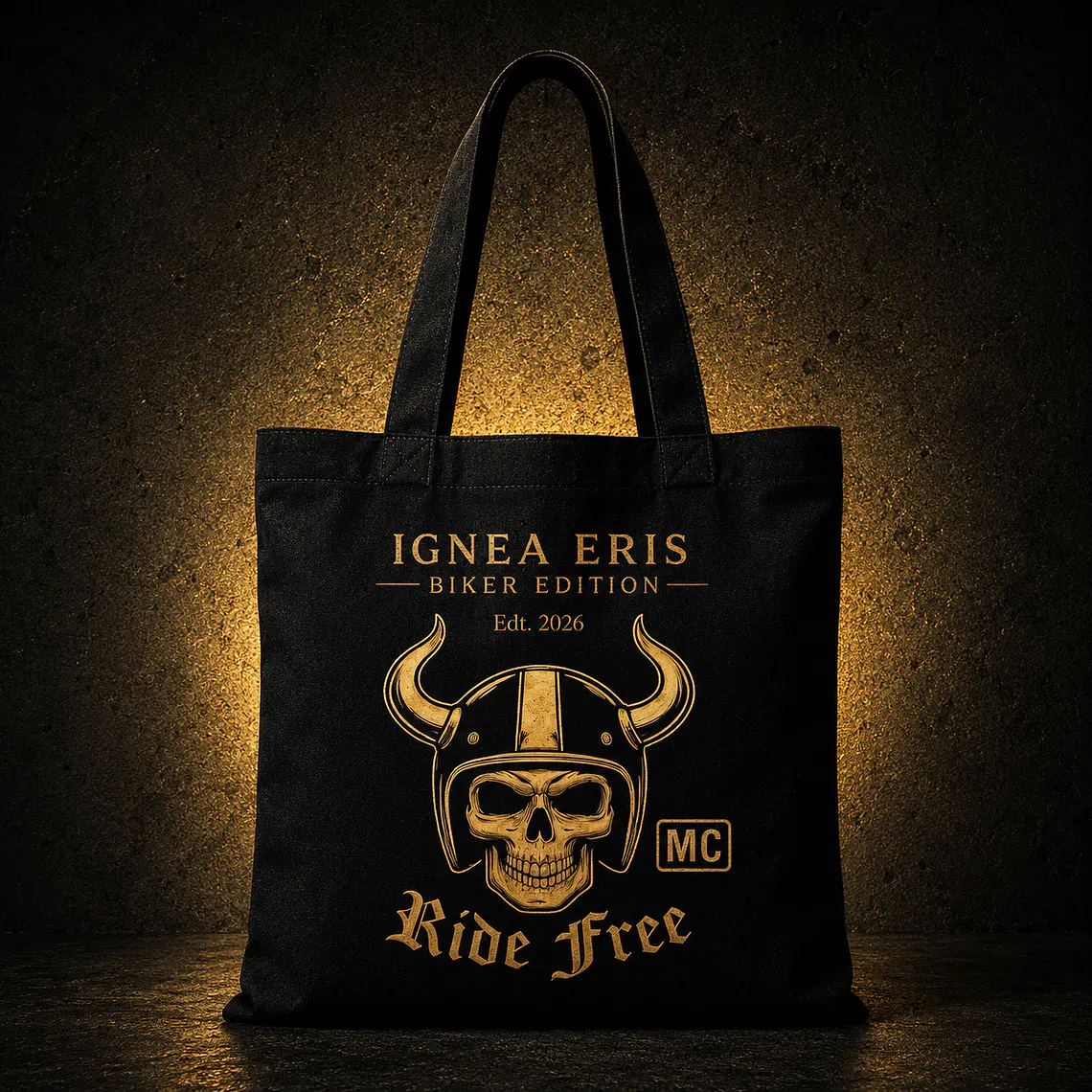 Tote Bag “Ride Free” – Biker Edition 1