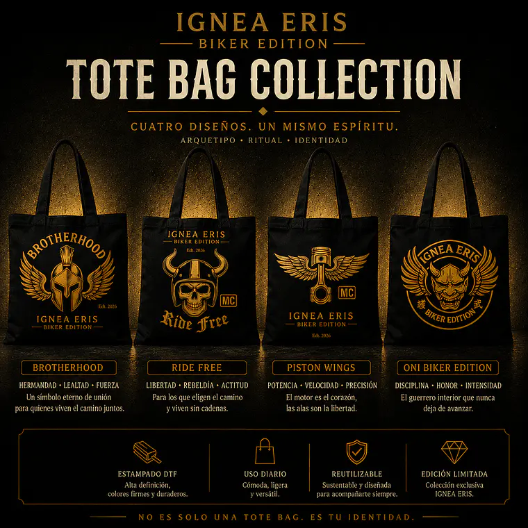 Tote Bag “Ride Free” – Biker Edition 2