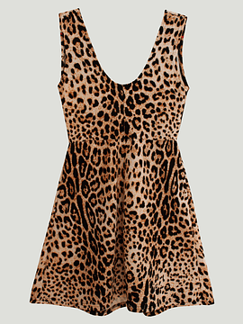 Vestido Corto Animal Print