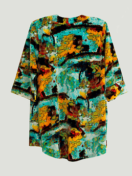 Kimono Terciopelo Turquesa 