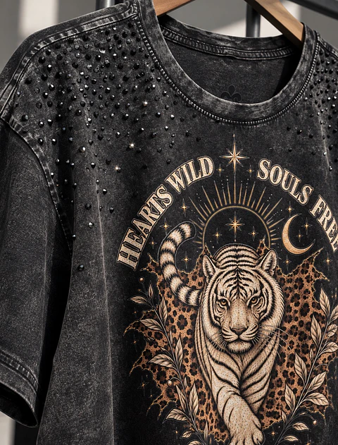 POLERA HEARTS WILD, SOULS FREE