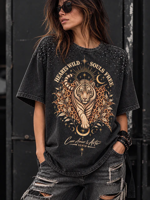 POLERA HEARTS WILD, SOULS FREE
