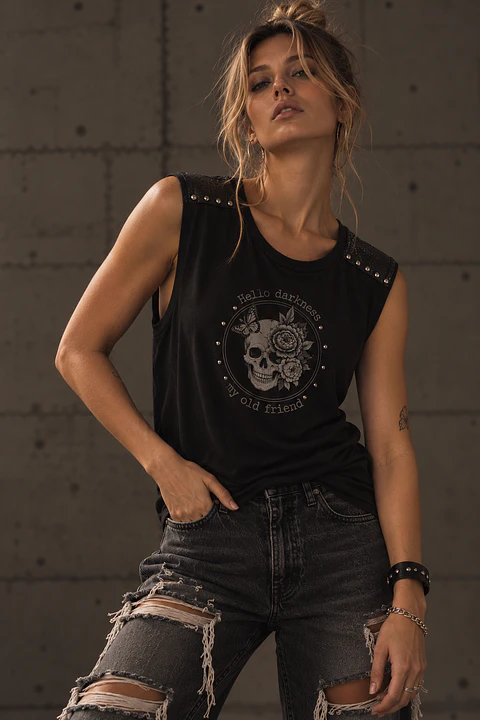POLERA HELLO DARKNESS