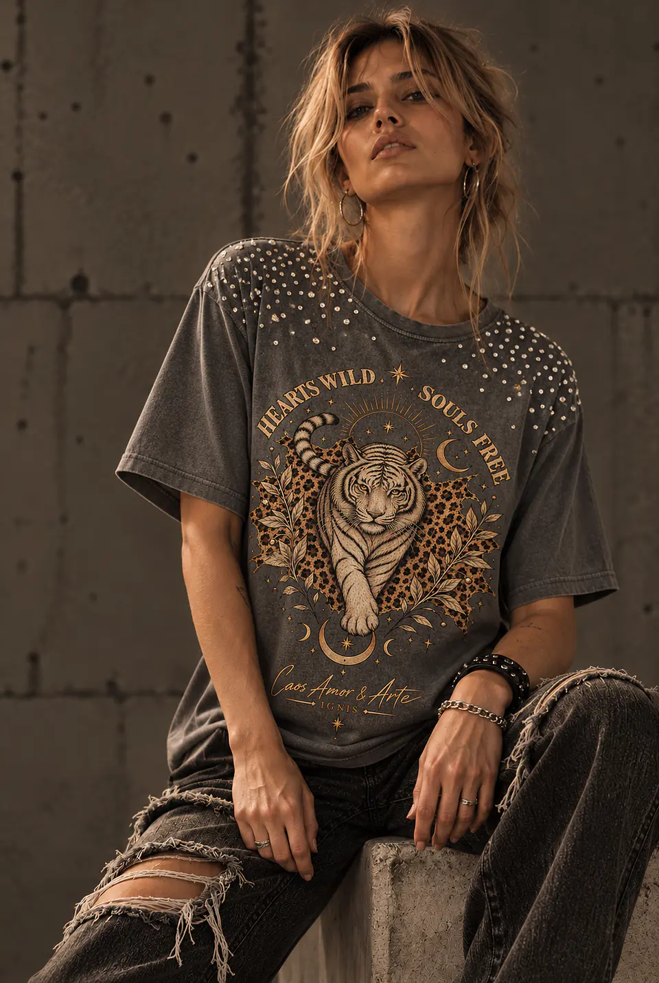 POLERA HEARTS WILD, SOULS FREE | GREY EDITION 1