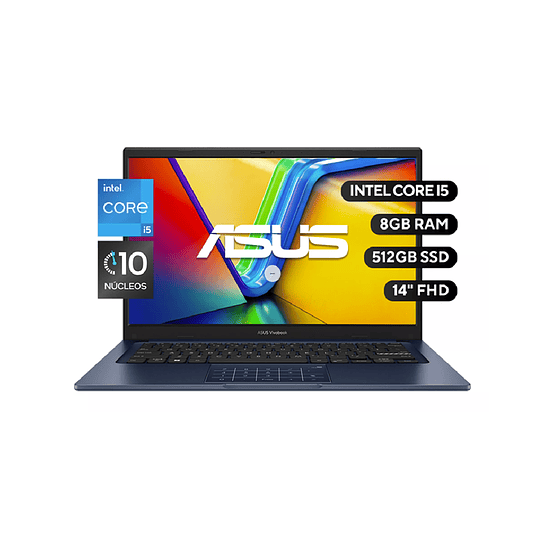 Notebook Asus Intel Core i5 / 13va Gen / 8GB / 512GB SSD / 14" / Win 11