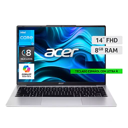 Notebook Acer Intel Core i3, 8 núcleos, 8GB, 128GB SSD,  14" , Win 11