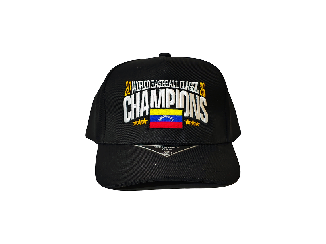 Gorra Vzla Campeon Negra  2026 1