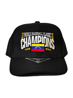 Gorra Vzla Campeon Negra  2026