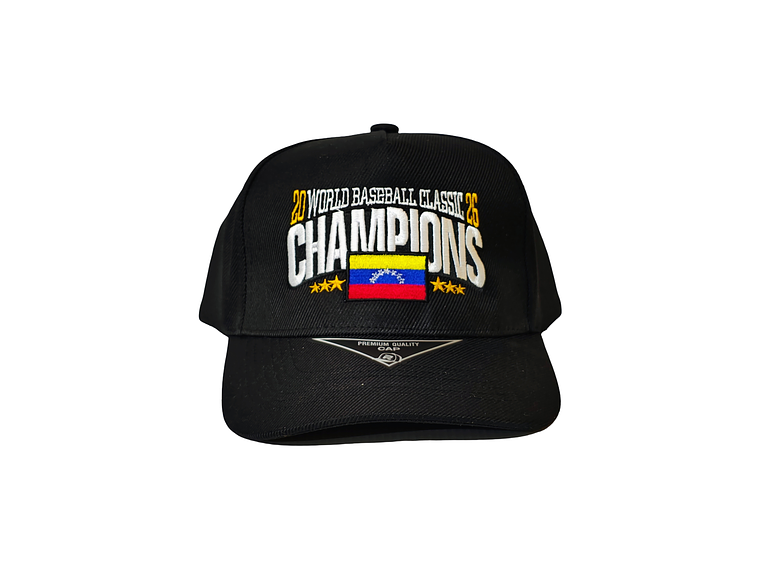 Gorra Vzla Campeon Negra  2026 1