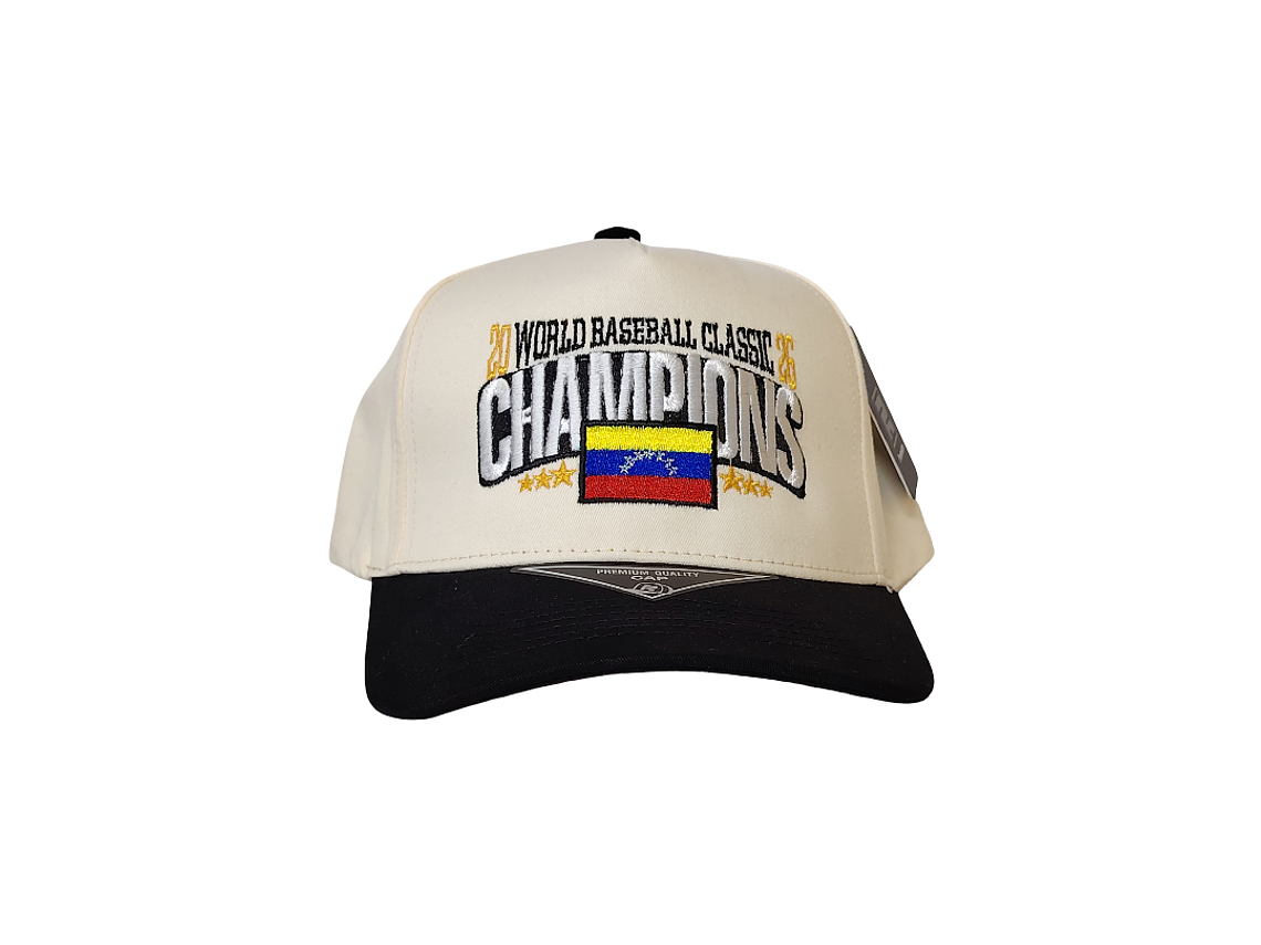 Gorra Vzla Campeon  2026 Beige 1
