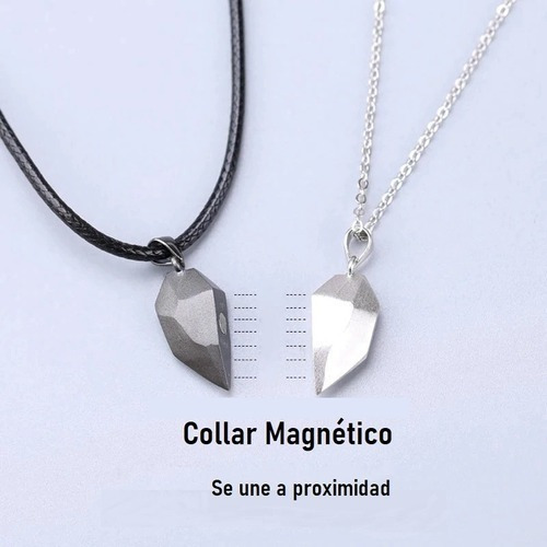 Collar Corazón Pareja Separables Con Imán 3