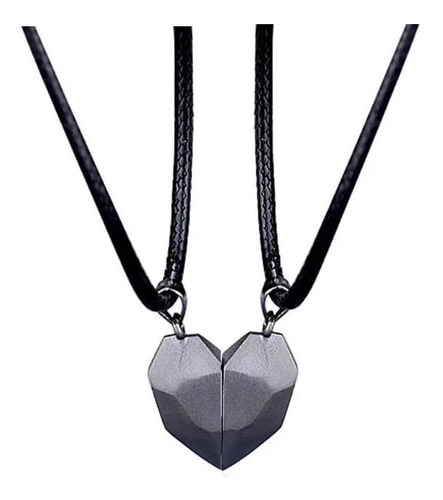 Collar Corazón Pareja Separables Con Imán 6