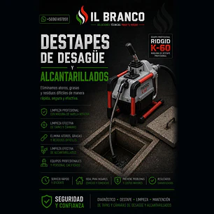 DESTAPES DE DESAGÜES Y ALCANTARILLADOS