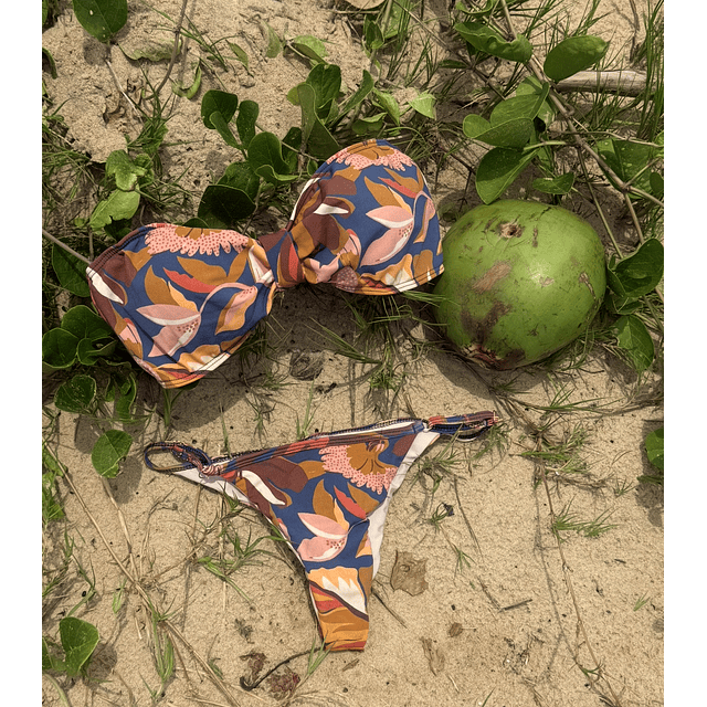 BIKINI STRAPLESS HOJAS ZULES