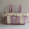 Bolso Mediano Vichy Rosado con Beige