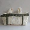 Bolso Mediano Crudo con Vuelos Verde 