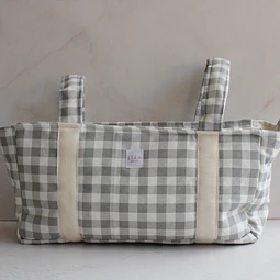 Bolso Mediano Vichy Gris