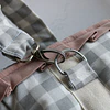 Bolso Mediano Vichy Gris con Rosado 